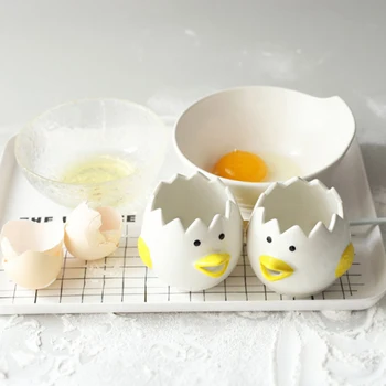 

Kitchen Creative Ceramic Egg Dividers Egg Yolk White Separator Tool Kitchen Gadgets Baking Tool Home Use Kitchen Essential