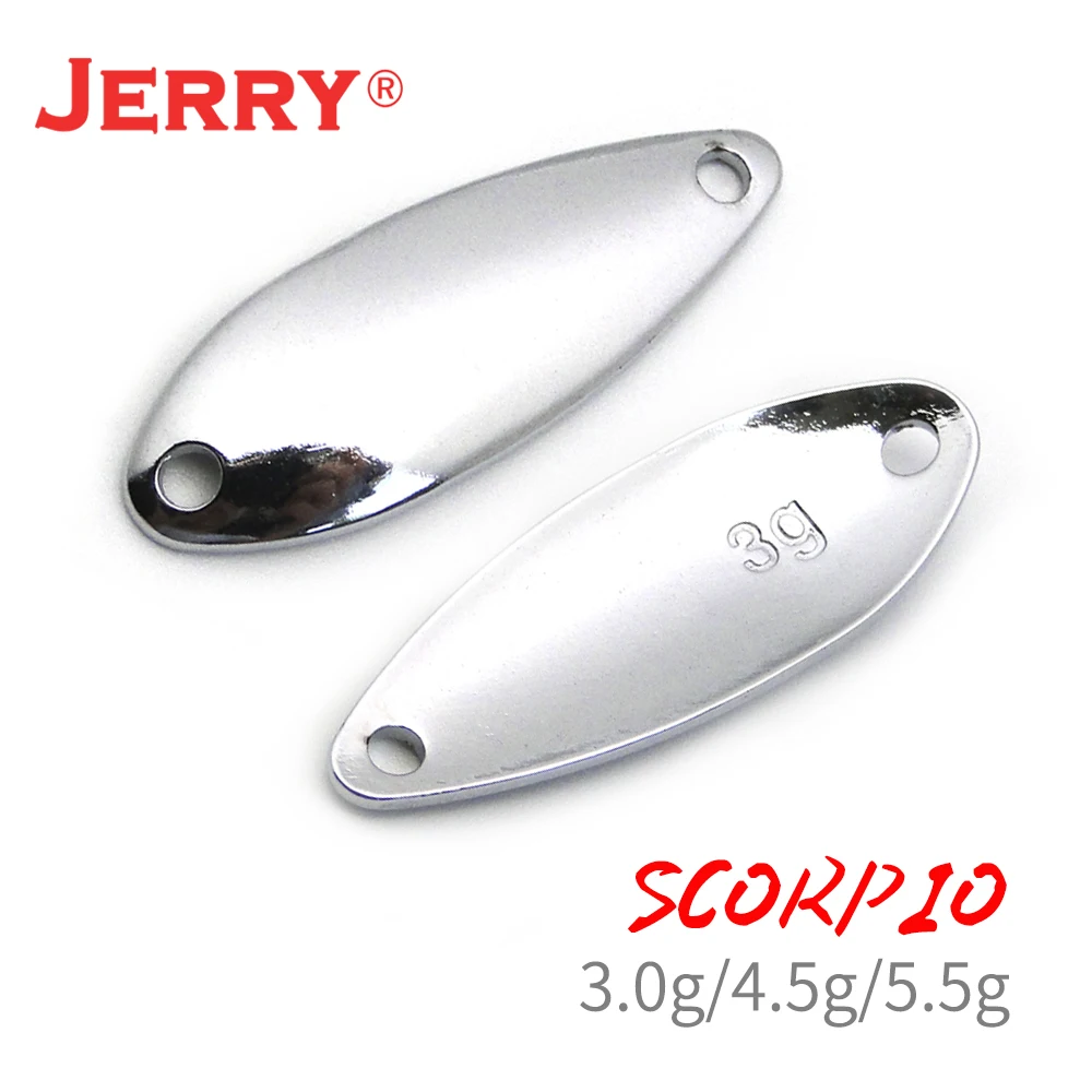 

JERRY 50pieces 3g 4.5g 5.5g Unpainted Fishing Lure Spinning Micro Casting DIY Trout Pike Bass Blank Metal Spoons