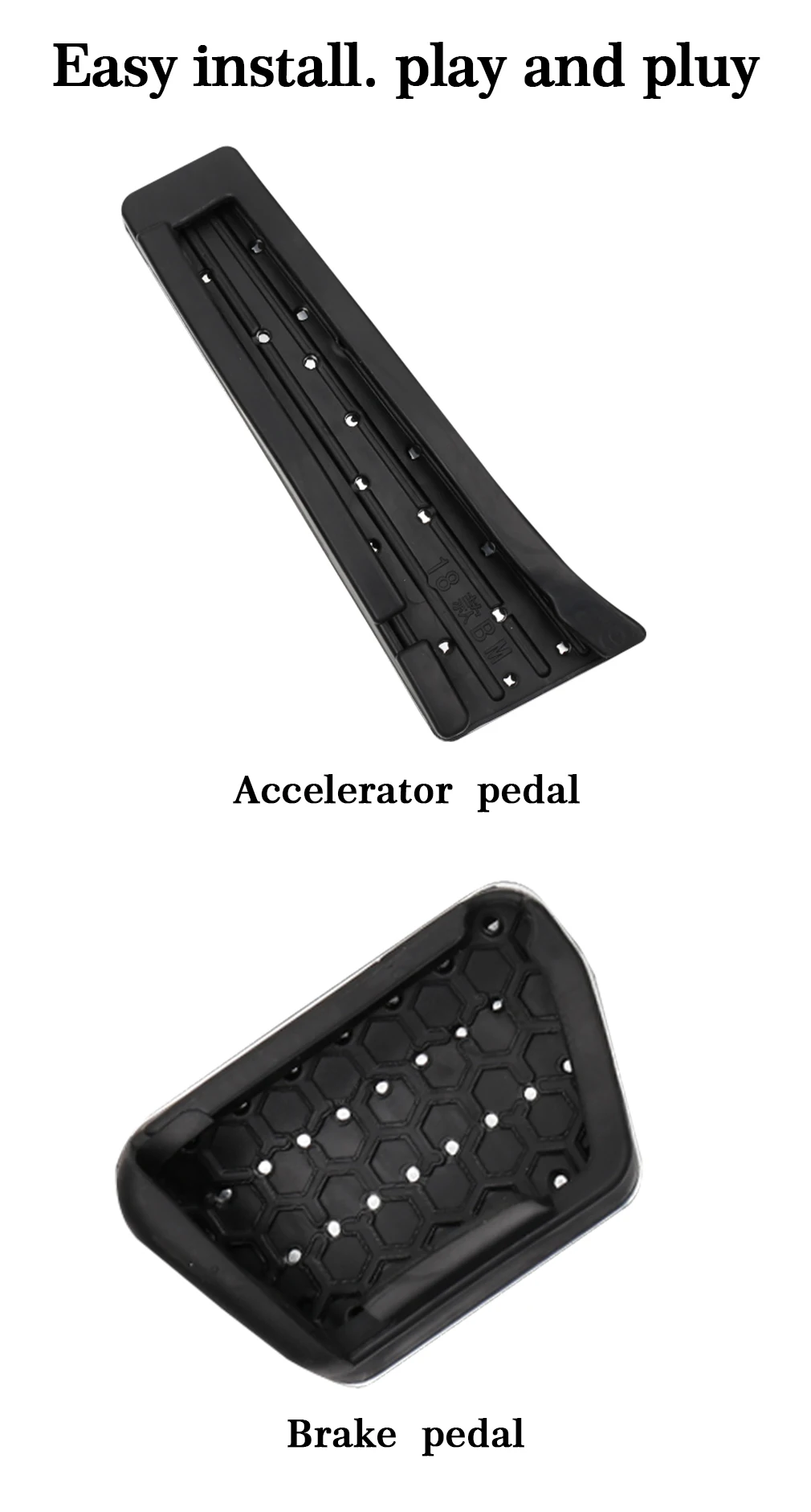 For BMW E46 E60 E92 E93 older series(5 /6 / 7).bee 2012 year(X1 X3 X4).2013 year bee X5 X6 Z4 AT stainless steel pedal cover