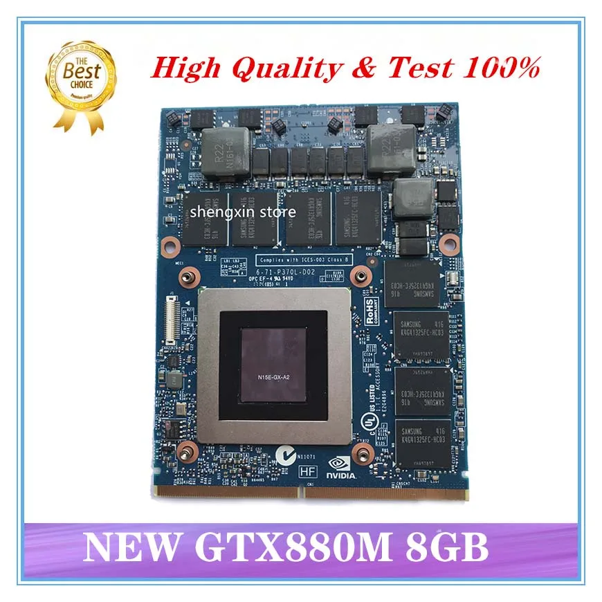 

NEW GTX880M GTX 880M N15E-GX-A2 Graphic card for Laptop Clevo P151SM P150SM P170SM P177SM P151SM Display card