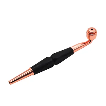 

New zinc alloy metal pipe 175mm three section wood smoking pipe portable metal bowl pipe pipe hand spoon