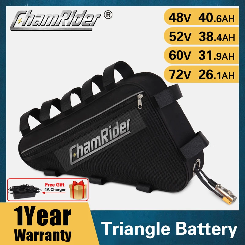 Batterie Ebike Triangle 36V 48V 52V 72V 20Ah/30Ah avec BMS, Batterie Batterie Ebike Triangle 36V 48V 52V 72V 20Ah/30Ah avec BMS, Batterie