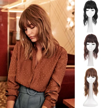 

DIANQI Natural Wavy Hair Extension Clip High Temperature Synthetic Wig Clip Easy With Wear for women