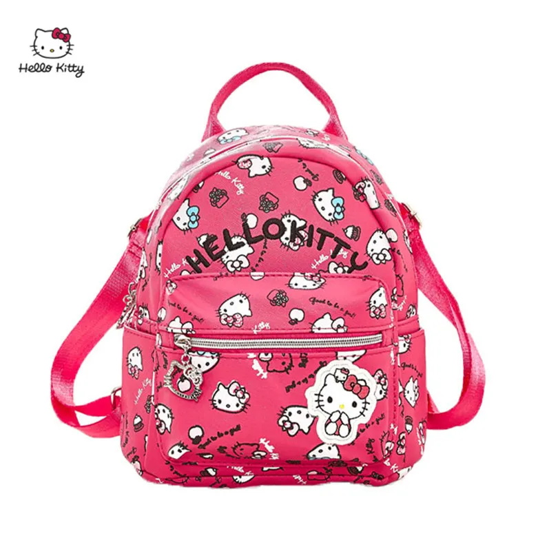 Детский рюкзак HELLO KITTY, женский маленький школьный рюкзак с рисунком кота из мультфильма, Модный водонепроницаемый маленький рюкзак, вечерние сумки