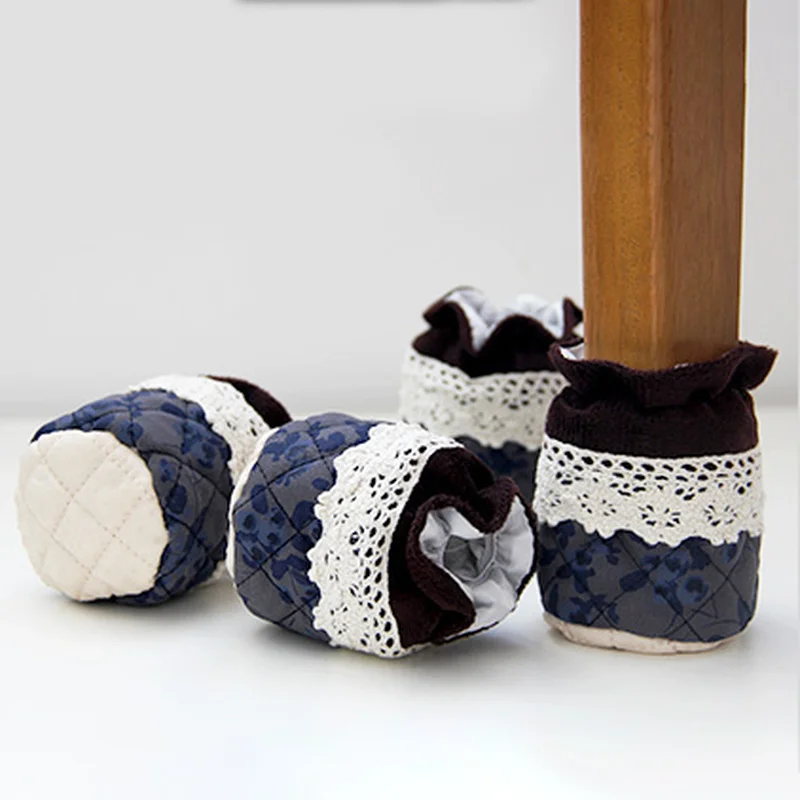 

4PCs Non-slip Socks for Chairs Wear-resistant Mute Table Chair Foot Cover Cute Table Furniture Feet Sleeve Protectors Fundas