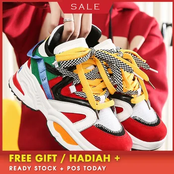 

Women Sneakers 2020 Multi color Thick Sole Ladies Platform Shoes Height Increasing Chunky Shoes Women Casual designer shoes