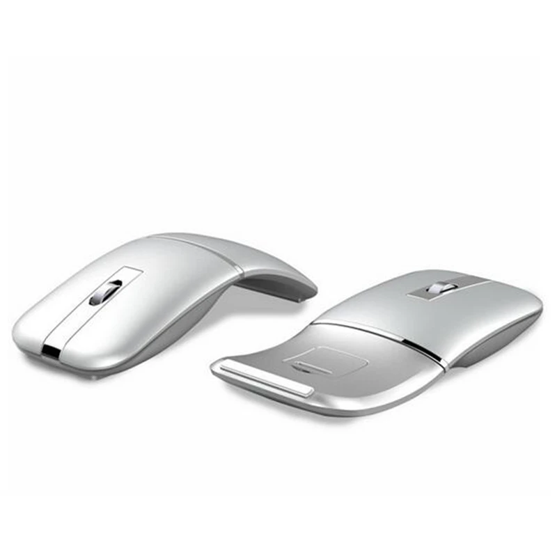 Baratos KuWFi ratón inalámbrico portátil Bluetooth ratón 1600 DPI óptico ratón abatible Mini ratón plegable para ordenador portátil de escritorio