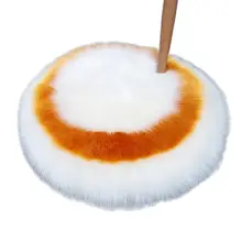 Креативный геометрический круглый коврик, ворсистый, пушистый, плюшевый, искусственный шерстяной напольный ковер, ковер, цветной блок, пэчворк, круг, подушки для сиденья