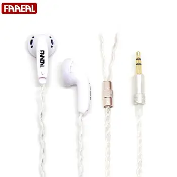 

FAAEAL Snow-lotus 2.0 HIFI Earphone DIY MX500 64Ohms UE Transparent Silver Plated Updated Version Female Voice Sound Earphone