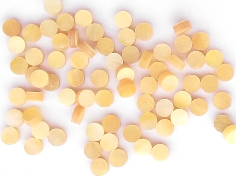 50PCS shell PAUA MOP MOTHER OF PEARL Inlay yellow Dots 3mm For Guitar Ukulele Fingerboard fretboard Luthier