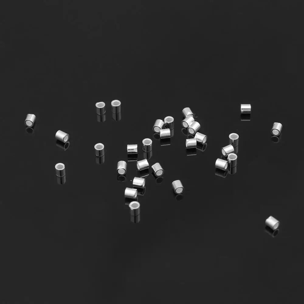 Doreen Box 50 шт. перфорированные бусины из стерлингового серебра 925 пробы DIY ювелирные