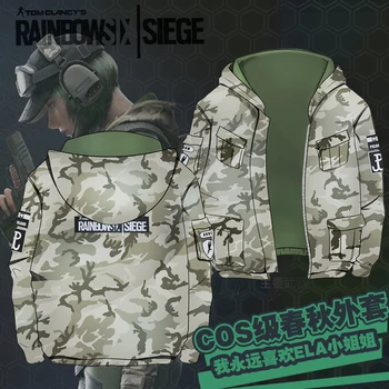 

Tom Clancy's Rainbow Six Siege Battle Outfit ELA Costume For Women Men Game Elzbieta Bosak Cosplay Jacket Coat Clothes