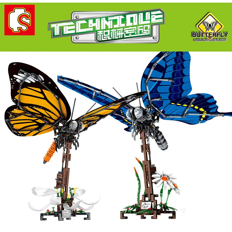 SEMBO детские игрушки создатель насекомых Swallowtail Taddy Butterfly Building Block Idea кирпичи