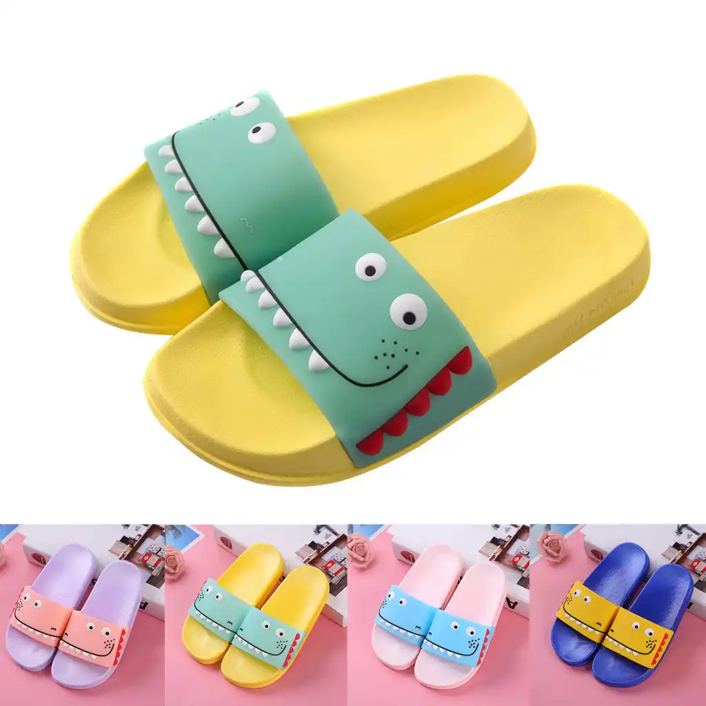 Chanclas De Dibujo Nino Dinosaurio Para Bebe Sandalias De Verano Para Nino Y Nina Zapatos De Interior Antideslizantes Para Nino Zapatillas De Playa Informales Suaves Zapatillas Aliexpress