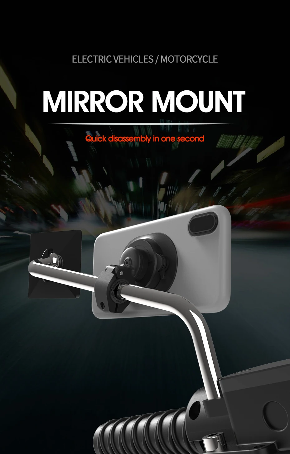 mobile phone stands for vehicle Motorcycle Bicycle Rearview Mirror Mount Phone Holder 360 Degree Mobile phone Stands Rearview Mirror GPS Navigation Bracket car dashboard phone holder