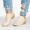 Customizable 2022 Spring Autumn Women Boots Slip-On Med High Heels Female Shoes Short Boots Pointed Toe Shoes Woman 2