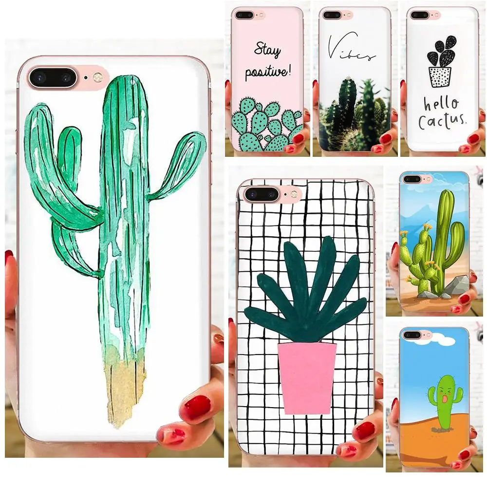 Мягкий силиконовый чехол для Samsung A01 A51 A71 A81 A91 A50 S10E S10 S20 Plus Note 10 Lite Pro M60s M30S Cactus Plant |