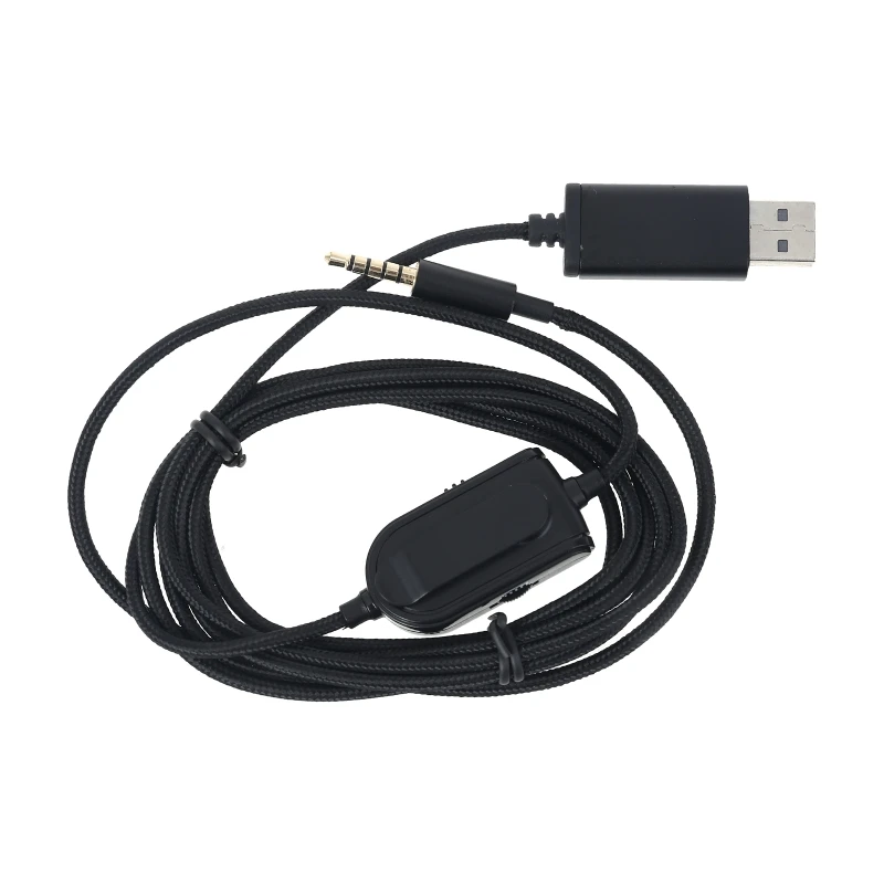 

3.5mm to USB Talkback Chat -Audio Aux Cable Cord Inline Mute Volume Control For -Astro A10 A40 A30 A50 -Logitech G933 -Xbox One