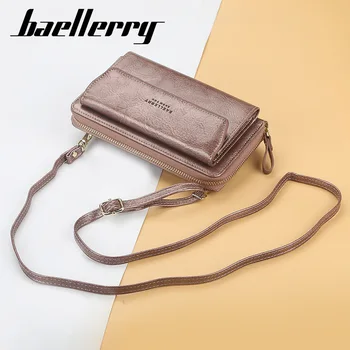 

Baellerry Oil Wax Leather Women Shoulder Bags Brand Phone Case Wallet Designer Small Crossbody Bag Ladies Girl Handbad and Purse