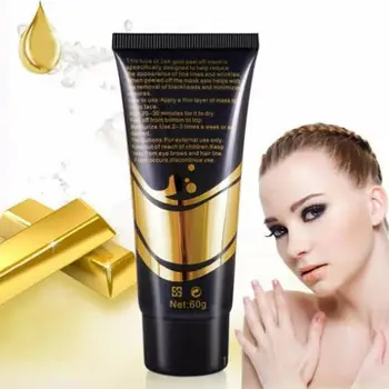 

120g Gold Blackhead Remover Tearing Mask Face Mask Rough Cream Whitening Shrink Acne Treatment Pore Oil-control Improve M9K6