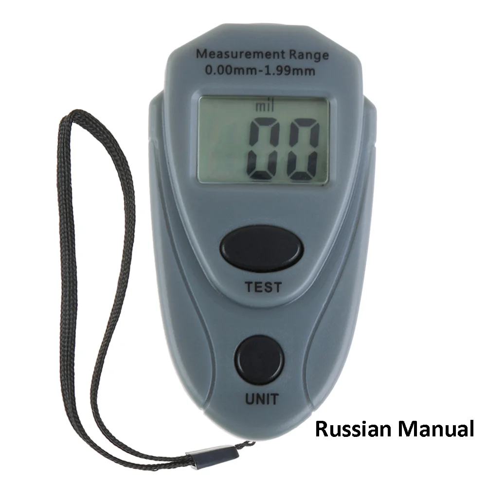 Russian Manua EM2271 Мини цифровой автомобильный измеритель толщины краски автоматический измеритель толщины покрытия Россия руководство на английском языке - Цвет: Russian Manua