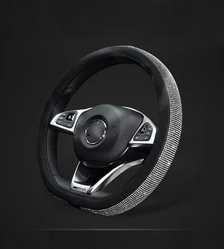 

Automobile general fashion water drill D-shaped steering wheel cover four seasons universal fashion decoration handle cover