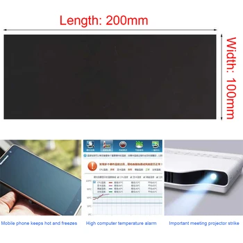 

100x200x0.07mm Film Flexible Graphite Sheet High Thermal Conductivity Sticker For Computer GPU CPU Multipurpose Lightweight