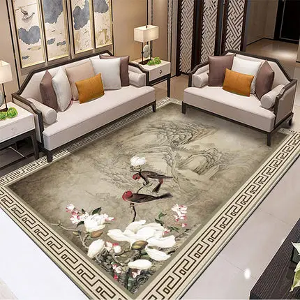 Ковер в китайском стиле, гостиная, спальня, прямоугольная декоративная нескользящая Мягкая коврик