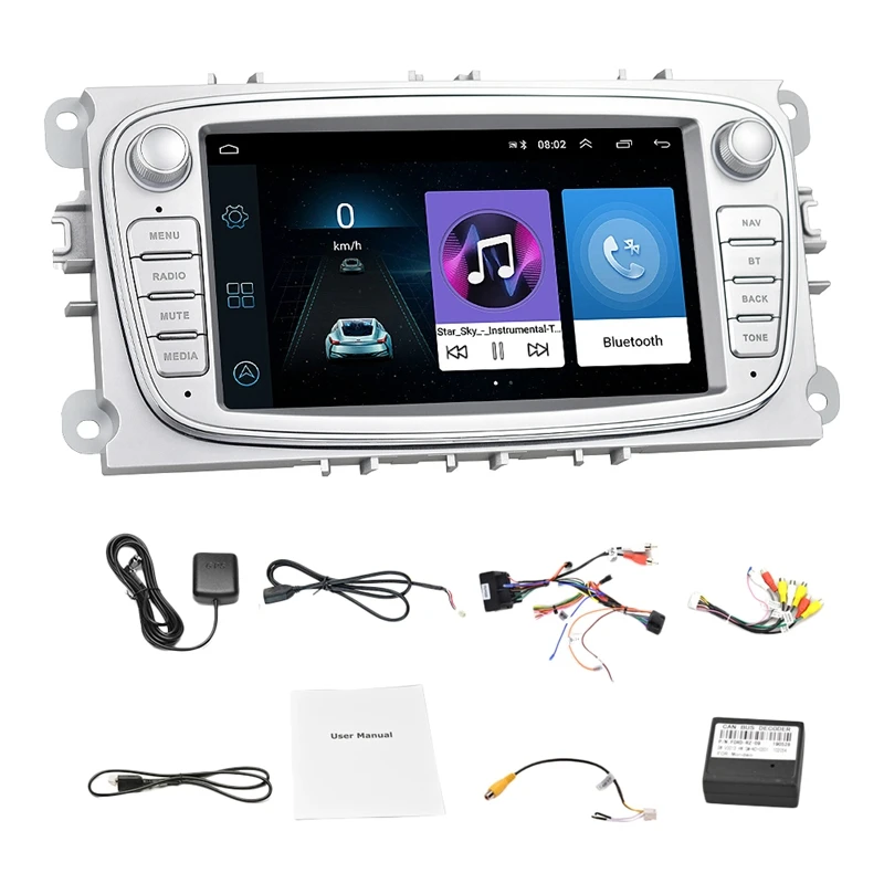7 дюймов Android 8 1 автомобиль радио плеер GPS Wi-Fi MP5 FM подходит для Ford Focus Mondeo S-MAX стражи