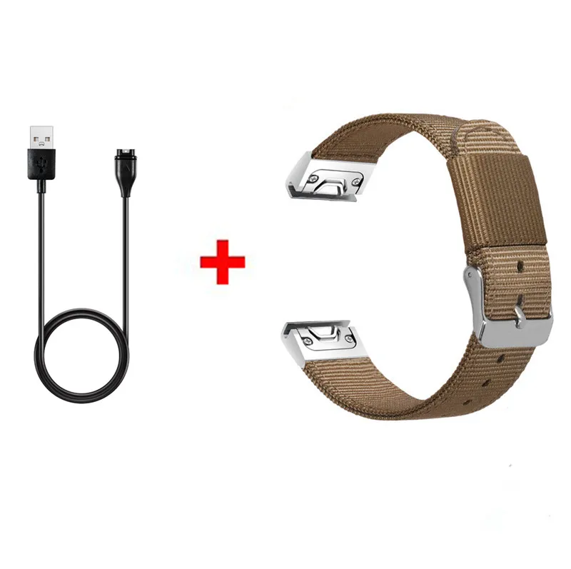 Color19 3в1 USB кабель зарядное устройство для Garmin Fenix 5X5 5S Plus 3 3 HR Forerunner 935 ремешок быстросъемный наручный ремешок для часов Garmin Fenix - Цвет: Color19