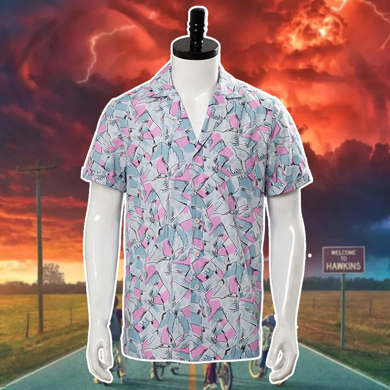 Странные Вещи Сезон 3 Джима Хоппер короткий рукав рубашка лето косплей костюм для