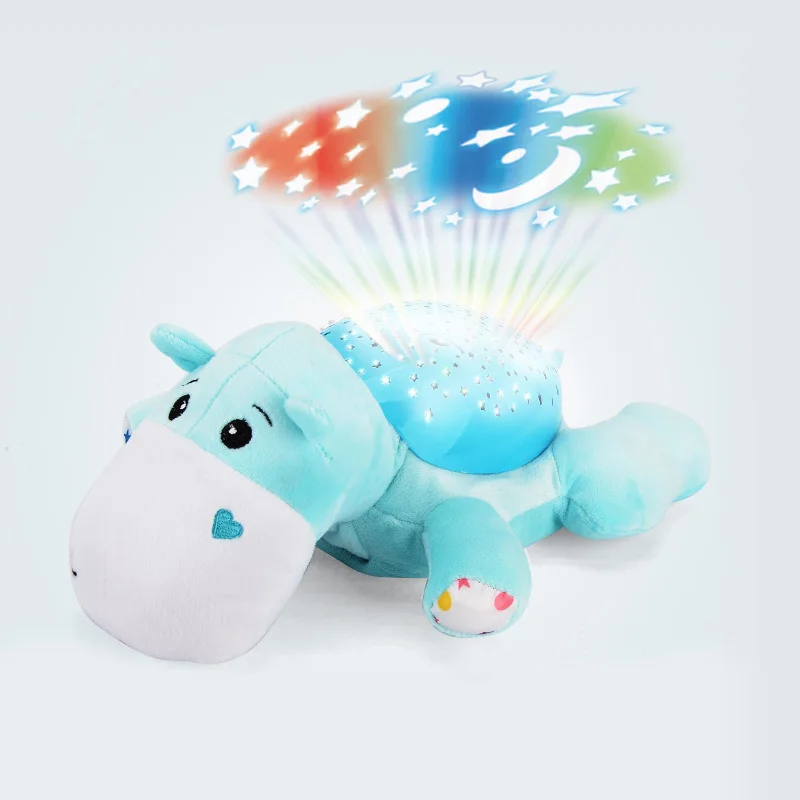 

Baby Appease Plush Toy Star Projector Lamp LED Luminous Music Night Light Kids Sleep Animal Doll Birthday Christmas Gift High Qu