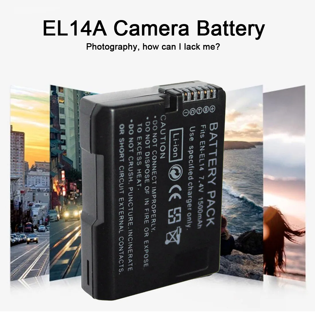 EN-EL14 1500mAh литий-полимерный аккумулятор 7,4 V камера Литий-ионный аккумулятор для Nikon D5200 D3100 D3200 D5100 P7000 P7100 MH-24