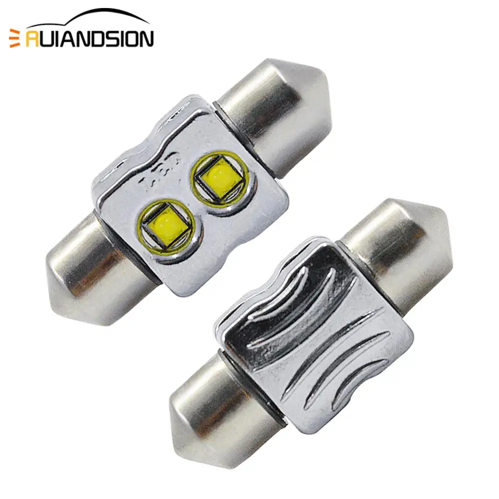 2pcs AC12-24V error free C5W C10W LED 31/36/39/41mm CANBUS 10W/15W Car Festoon Roof Light Auto Interior Dome Lamp Reading Bulb | Автомобили
