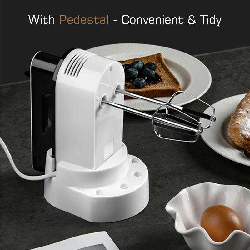 Frullatore portatile a spirale in acciaio inossidabile a 5 velocità, 220 V, per impastare alimenti da cucina, 6 teste, con fruste per uova, ganci per impastare_voghion.com