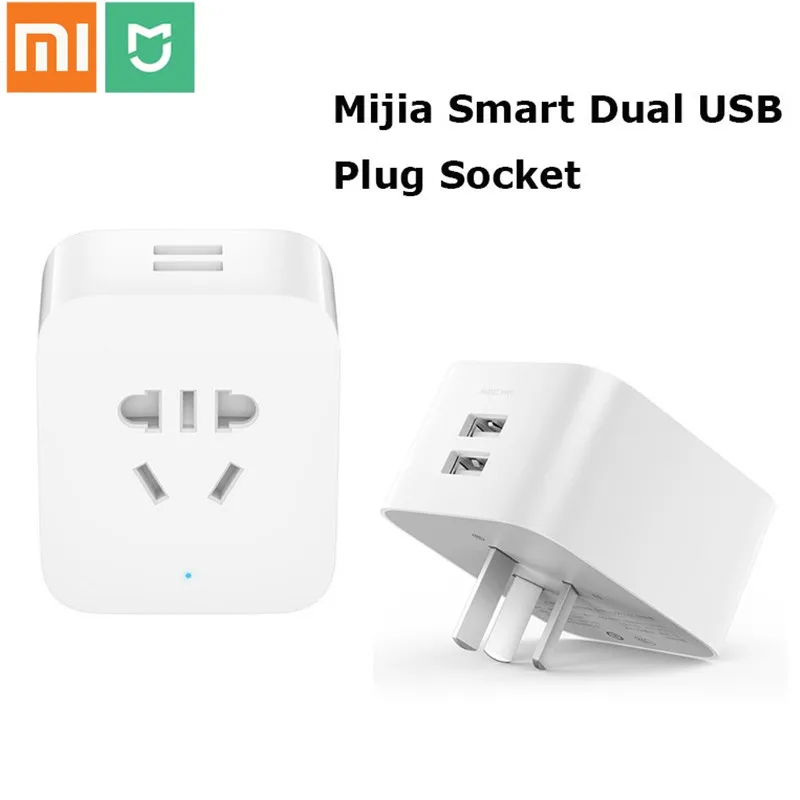 Умная розетка Xiaomi Mijia улучшенная Быстрая зарядка с двумя USB разъемами ZigBee базовая