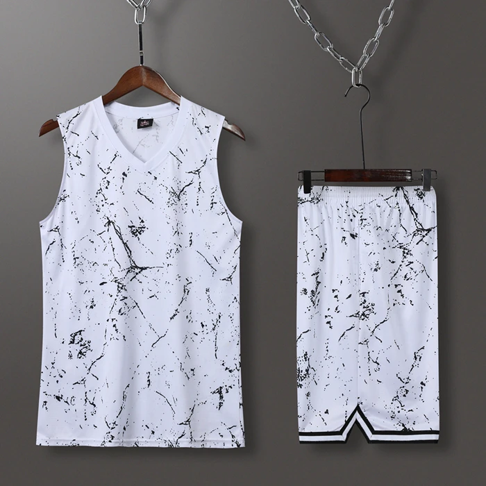 2079 white set Мужской Женский Баскетбол Джерси спортивный комплект одежды форма баскетбол Джерси рубашки шорты набор костюм Индивидуальный принт - Цвет: 2079 white set
