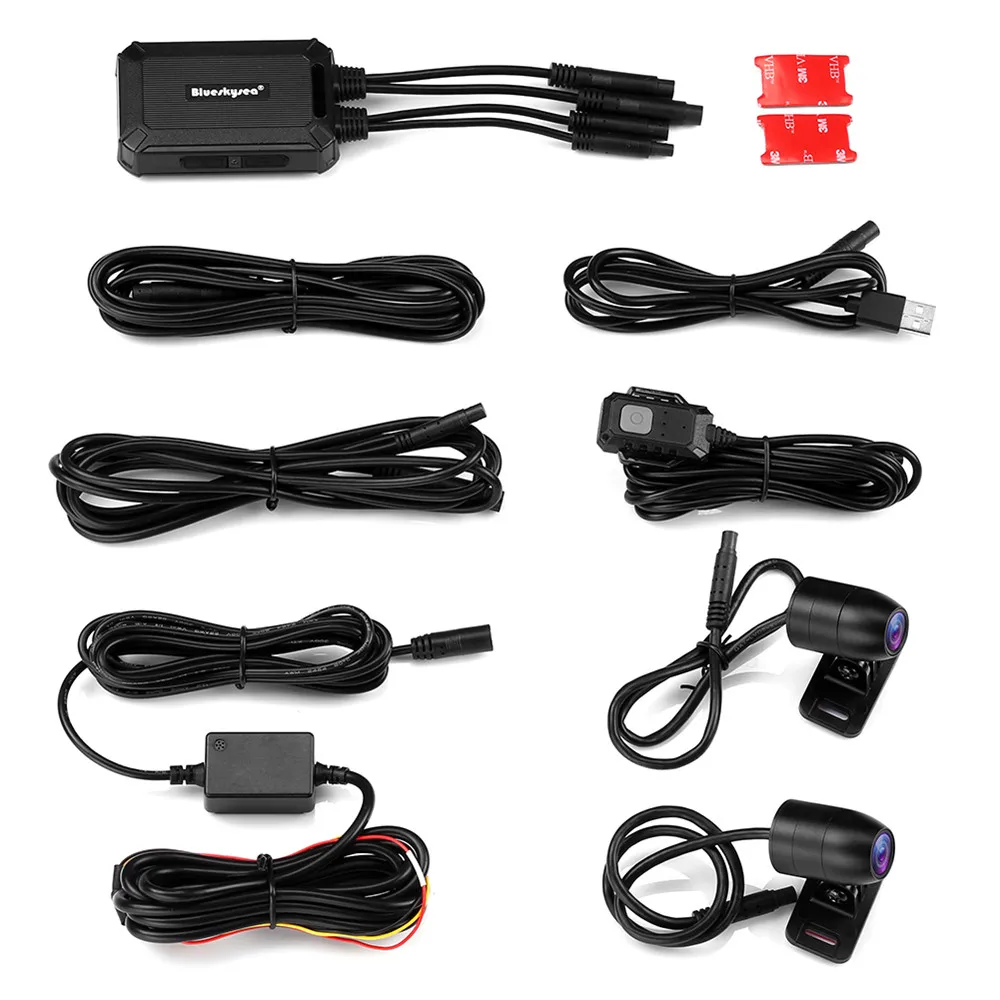 Blueskysea B1M мини видеорегистратор для мотоцикла с Wi Fi двойная камера HD 1080P без экрана