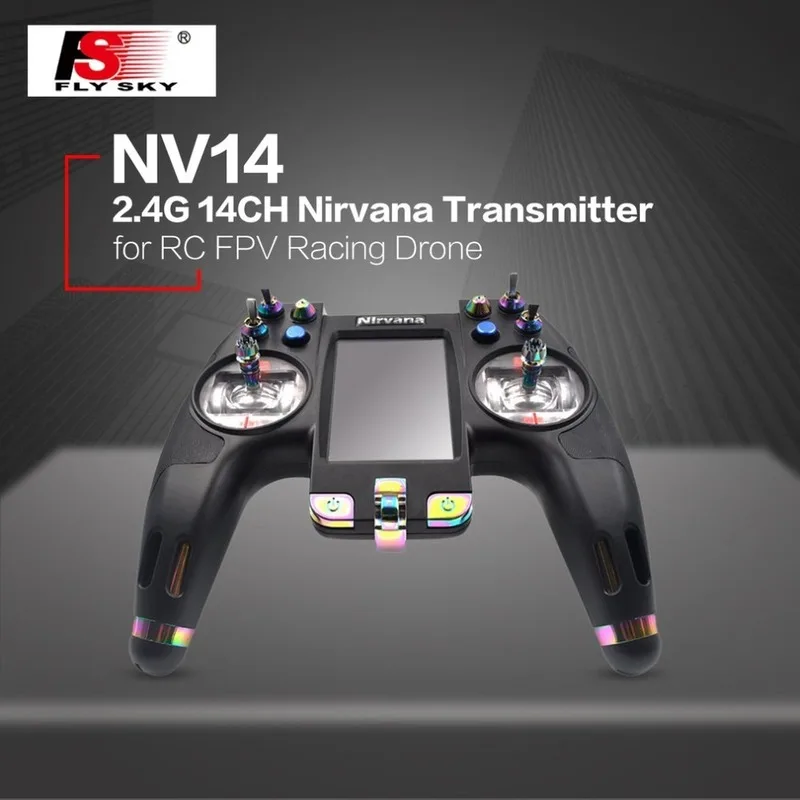 

Flysky FS-NV14 2.4G 14CH Remote Controller Transmitter Open Source with iA8X receiver TX&RX for FPV Racing Drone RC Helicopter