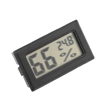 

Embedded Digital Hygrometer Thermometer Humidity Temperature Monitor With Built-In Probe Black Mini Digital LCD Thermometer