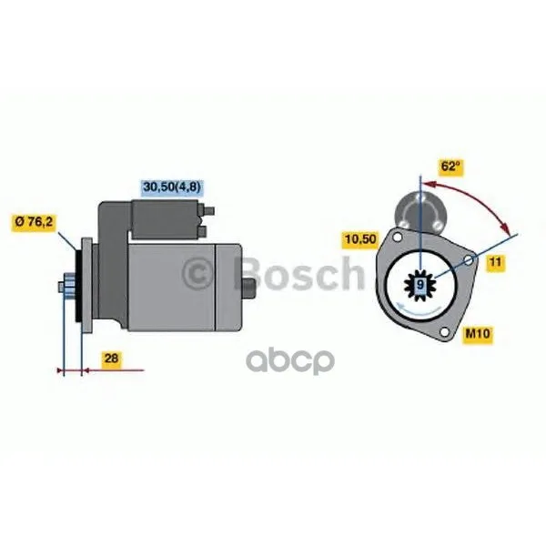 Стартер 0001125609 Bosch арт. 0001125609