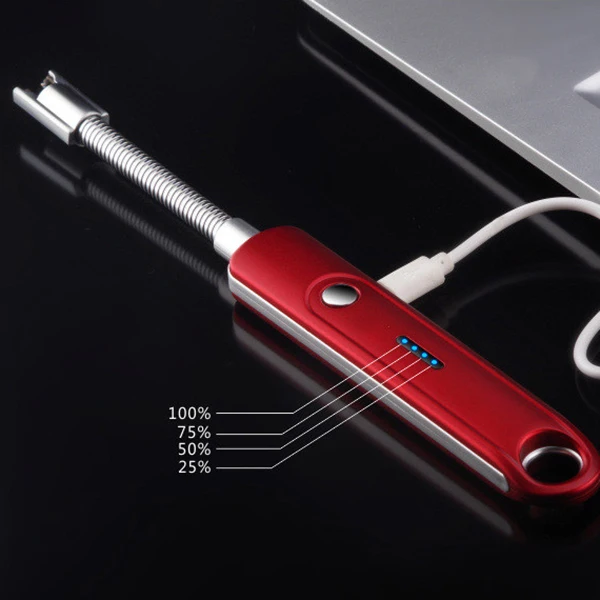 360 градусов Usb для Плазменно-дуговой зажигалки гибкая электрическая зажигалка с подключением к Usb металлическая ветрозащитная Зажигалка для барбекю кухни