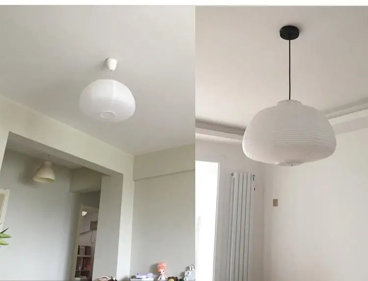 Современные Простые хрустальные тонкие подвесные светильники для столовой подвесные светильники из экологически чистого материала складные бумажные лампы для декора кухни