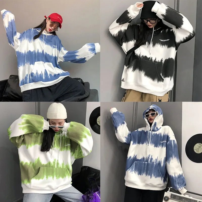 Tie-dye Gradient Color Pullover Sweater Women