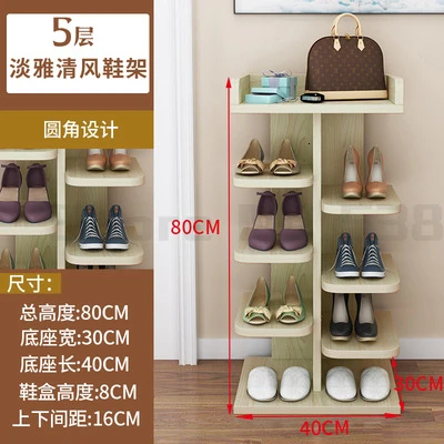 Shoe rack multi-layer shoe cabinet home door simple collection of godware small wood into the door economic dust-proof rack - Цвет: Темно-серый