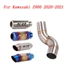 Escape Motorcycle Exhaust Mid Link Tube And 51mm Vent Pipe Stainless Steel Exhaust System For Kawasaki Z900 2020-2021