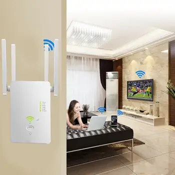 

AC1200Mbps repeater 2.4GHZ&5.8GHz wireless router signal amplifier wireless K1P4