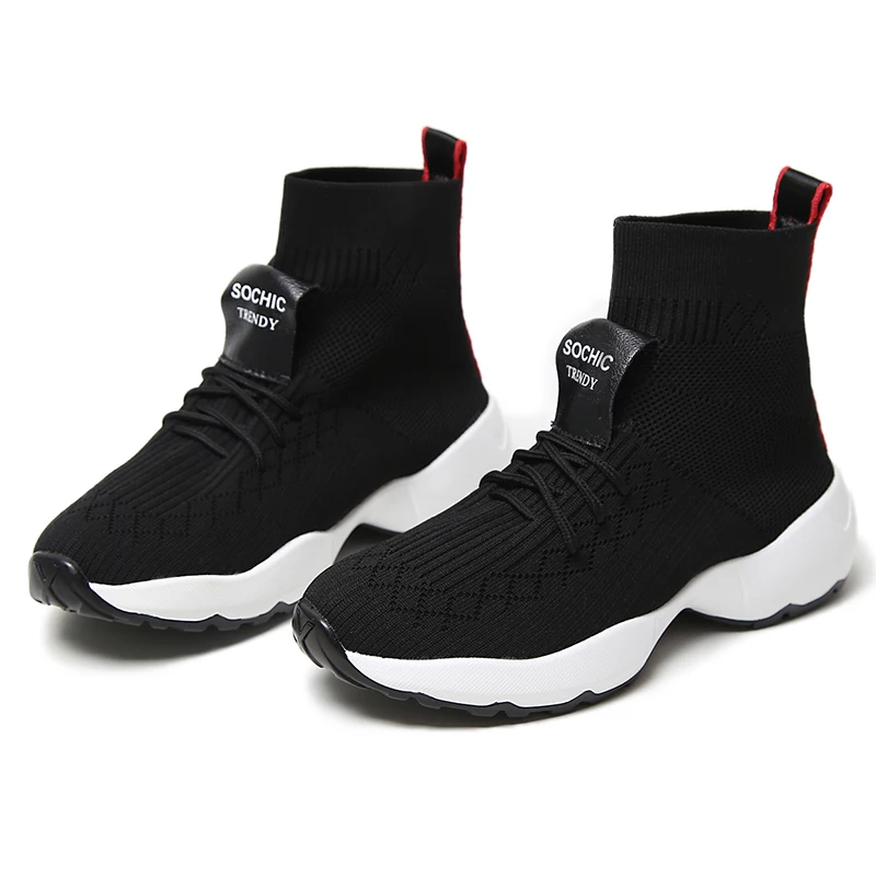 

2020 Fashion High Top Black Women Sneakers Ladies Casual Shoes Breathable Walking Vulcanized Shoes Size 35-40 41815AZJ3680