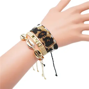 

ZHONGVI Delica MIYUKI Bracelet Leopard Pulseras Mujer Moda 2020 Summer Gold Shell Bracelet For Women Boho Chic Jewelry Handmade