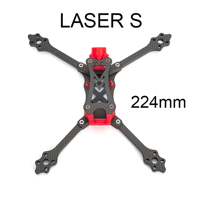 TRANSTEC LASER HD S LITE 224 мм FPV гоночный Дрон Рама 6 мм Arm 7075 алюминиевое гладкое покрытие углеродное волокно 4 в 1 ESC 5 дюймов реквизит - Цвет: Laser S 224mm